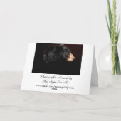 Carte d'anniversaire de faune d'ours noir (Dos)