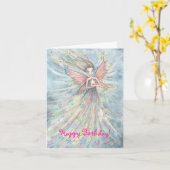 Carte d'anniversaire de fée mignonne (Fleur jaune)