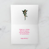 Carte d'anniversaire de fées de fleur (Intérieur)