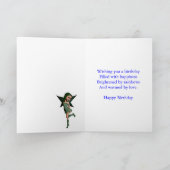 Carte d'anniversaire de fées de fleur 8ème (Intérieur)