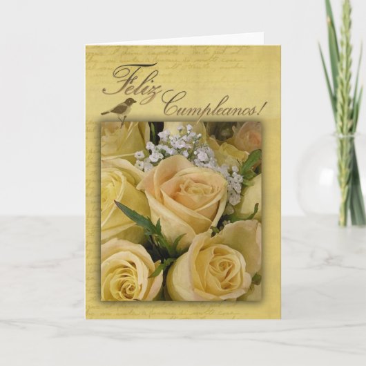 Carte d'anniversaire de Feliz Cumpleanos (Devant)