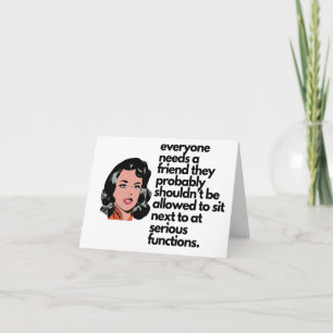 Carte d'anniversaire de femme amusante pour son hu