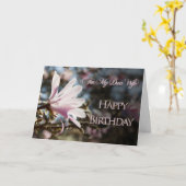 Carte d'anniversaire de femme avec magnolia (Fleur jaune)