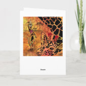 Carte d'anniversaire de femme et de girafe d'Afriq (Dos)