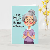 Carte d'anniversaire de femme joyeuse (Fleur jaune)