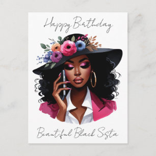Carte d'anniversaire de femme noire