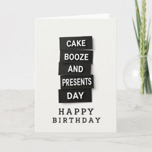 Carte d'anniversaire de fête audacieuse
