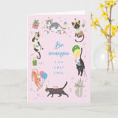 Carte d'anniversaire de fête de conversation (Fleur jaune)