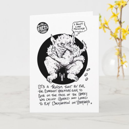 Carte d'anniversaire de FICTS "Gérald" (Fleur jaune)