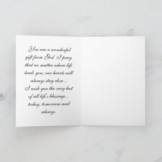 Carte d'anniversaire de fille (Intérieur)