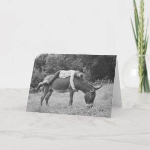 Carte d'anniversaire de fille à cheval
