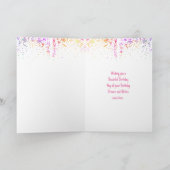 Carte d'anniversaire de fille aux chevaux avec nom (Intérieur)