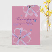 Carte d'anniversaire de fille avec l'art de fleur (Fleur jaune)