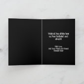 Carte d'anniversaire de fille crâne rose et os cro (Intérieur)