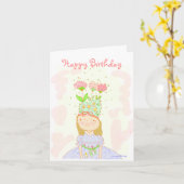 Carte d'anniversaire de fille de fleurs (Fleur jaune)