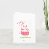 Carte d'anniversaire de fille de fleurs (Dos)