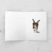 Carte d'anniversaire de fille de lapin (Intérieur)