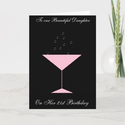 CARTE D'ANNIVERSAIRE de FILLE de PAIN GRILLÉ 21ème (Devant)