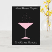 CARTE D'ANNIVERSAIRE de FILLE de PAIN GRILLÉ 21ème (Fleur jaune)