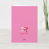 carte d'anniversaire de fille d'éléphant mignonne (Dos)