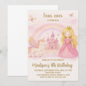Carte d'anniversaire de fille moderne modifiable (Devant / Derrière)