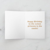 Carte d'anniversaire de fille pour bébé Château de (Intérieur)