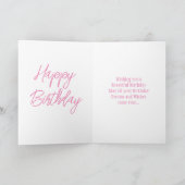 Carte d'anniversaire de fille Unicorne blanche ave (Intérieur)