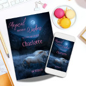 Carte d'anniversaire de fille Unicorne blanche ave
