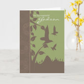 carte d'anniversaire de filleul - carte de voeux (Fleur jaune)