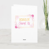 Carte d'anniversaire de filleule (Dos)