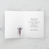 Carte d'anniversaire de filleule avec la jolie fée (Intérieur)