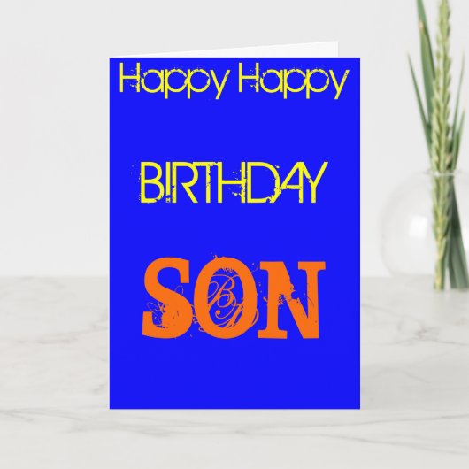 CARTE D'ANNIVERSAIRE DE FILS (Devant)