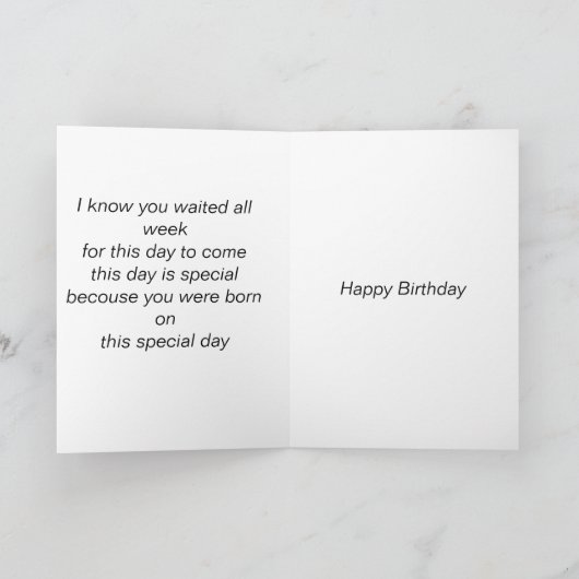 CARTE D'ANNIVERSAIRE DE FILS (Intérieur)