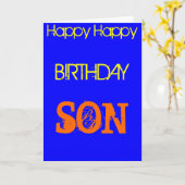 CARTE D'ANNIVERSAIRE DE FILS (Fleur jaune)