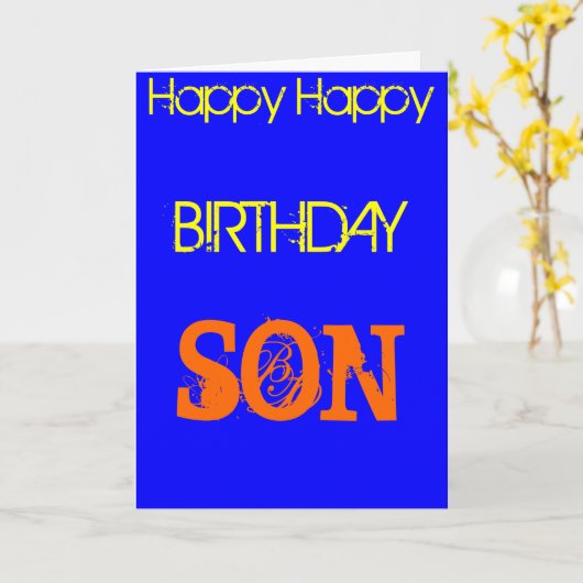 CARTE D'ANNIVERSAIRE DE FILS (Fleur jaune)