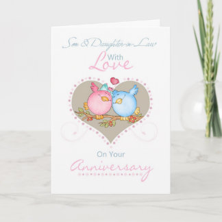 Carte d'anniversaire de fils et de belle-fille