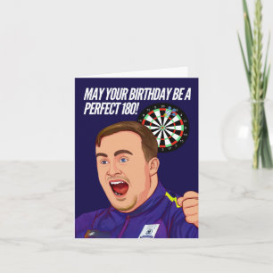 Carte d'anniversaire de fléchettes - Luke The Nuke