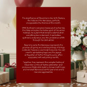 Carte d'anniversaire de fleur de naissance de déce