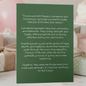 Carte d'anniversaire de fleur de naissance de janv