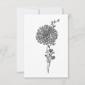 Carte d'anniversaire de fleur de naissance de nove (Devant)