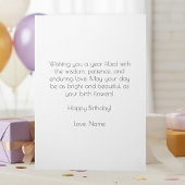 Carte d'anniversaire de fleur de naissance de sept