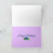 Carte d'anniversaire de fleur d'hydrangée bleue de (Intérieur)