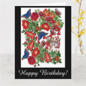 Carte d'anniversaire de fleurs de roses de (Fleur jaune)