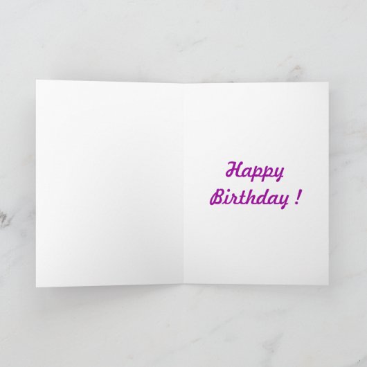 Carte d'anniversaire de fleurs sèches (Intérieur)