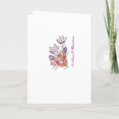 Carte d'anniversaire de fleurs sèches (Dos)