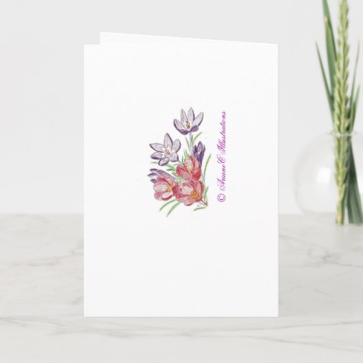 Carte d'anniversaire de fleurs sèches (Dos)