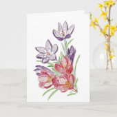 Carte d'anniversaire de fleurs sèches (Fleur jaune)