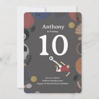 Carte d'anniversaire de football 
