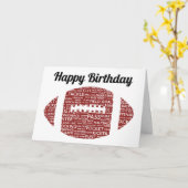 Carte d'anniversaire de football américain (Fleur jaune)