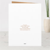 Carte d'anniversaire de football avec NOM, NUMÉRO, (Dos)